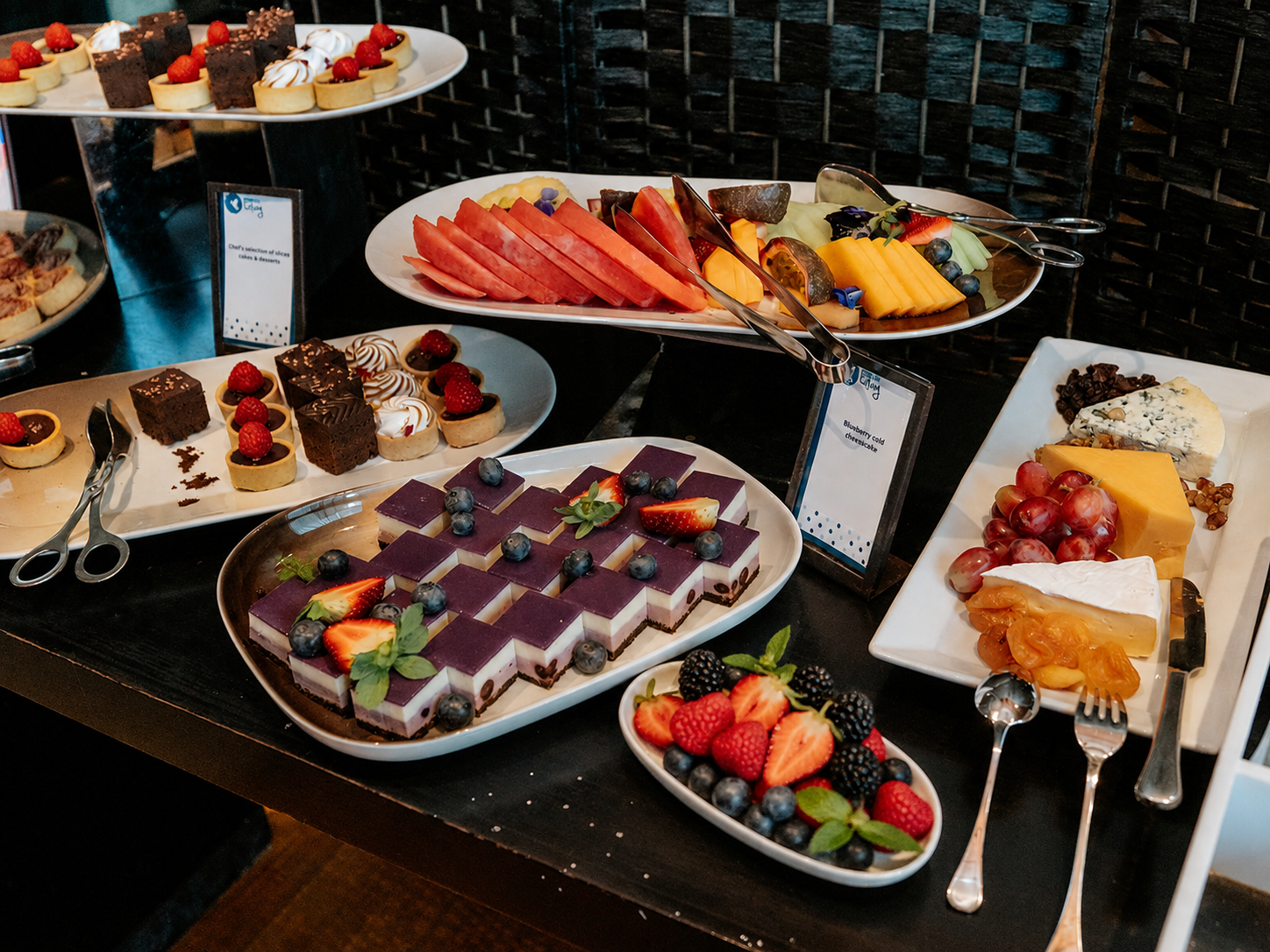 Catering spread at the VIP networking break
