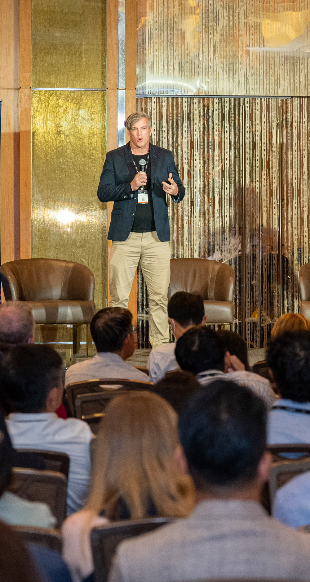 Speaker on stage at Wholesale Investor Singapore