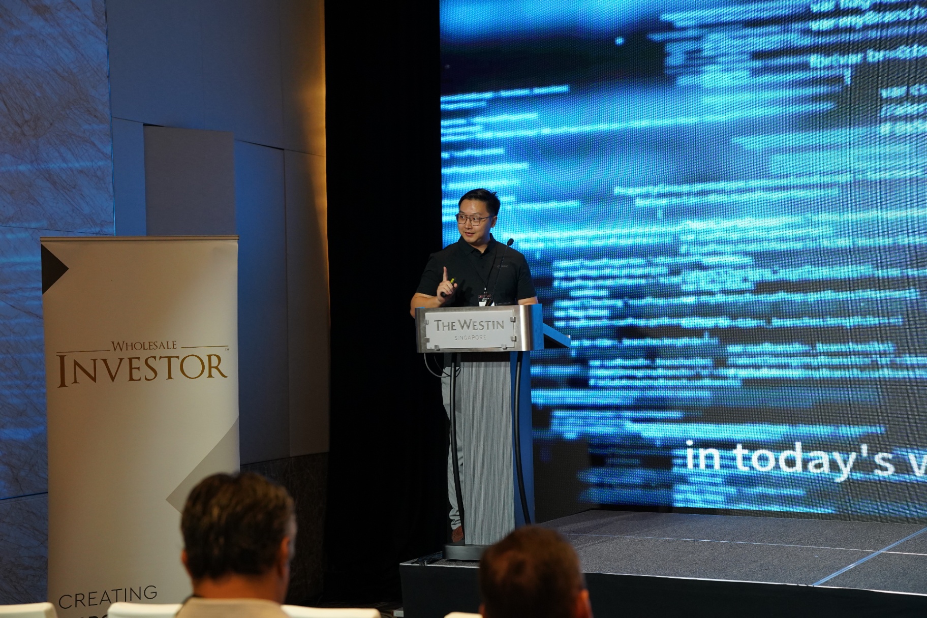 Founder presenting to the room