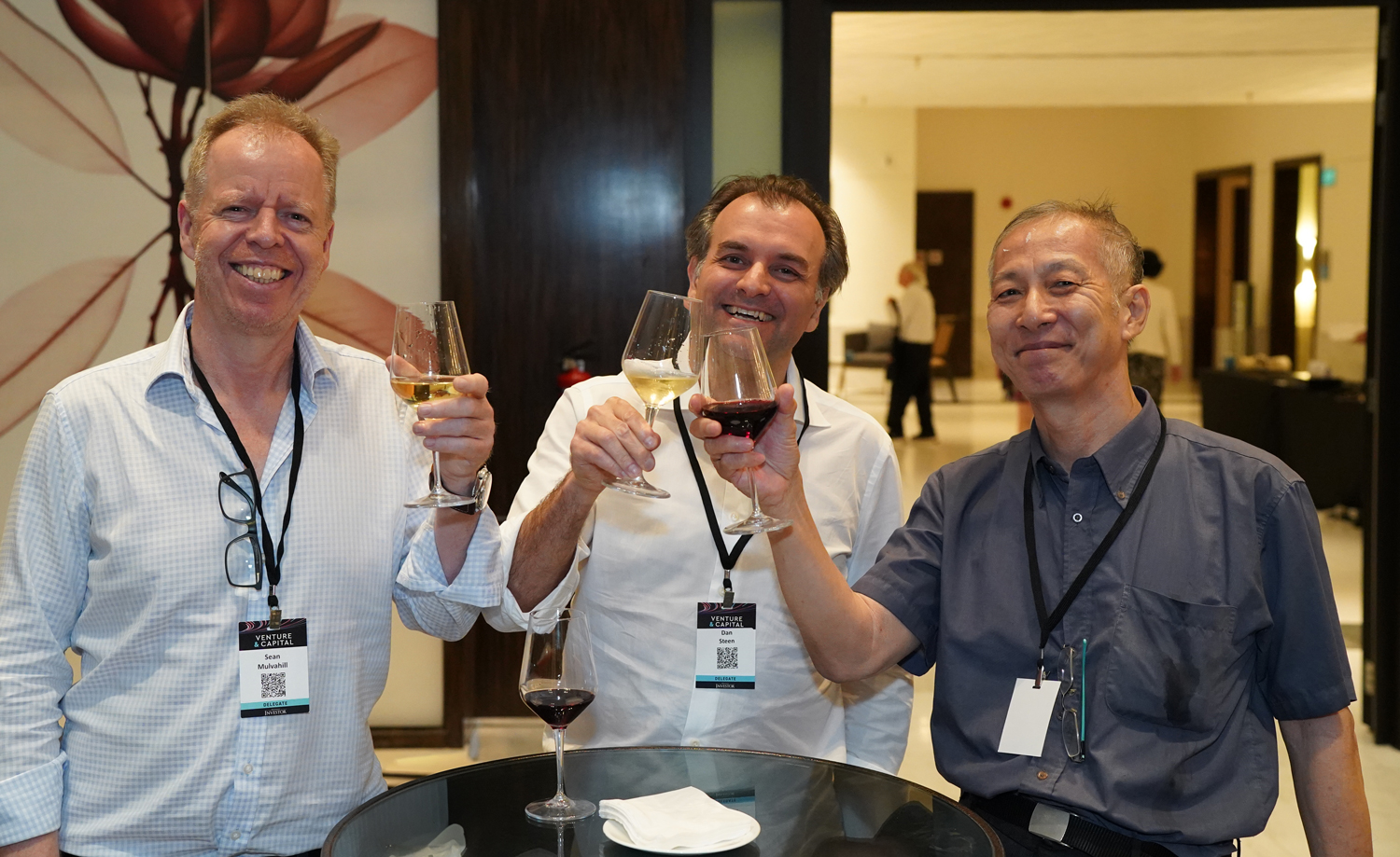 Delegates at closing drinks