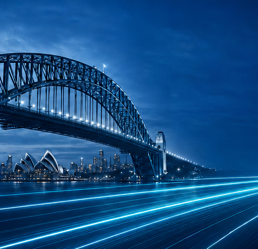 Sydney Harbour Bridge at night